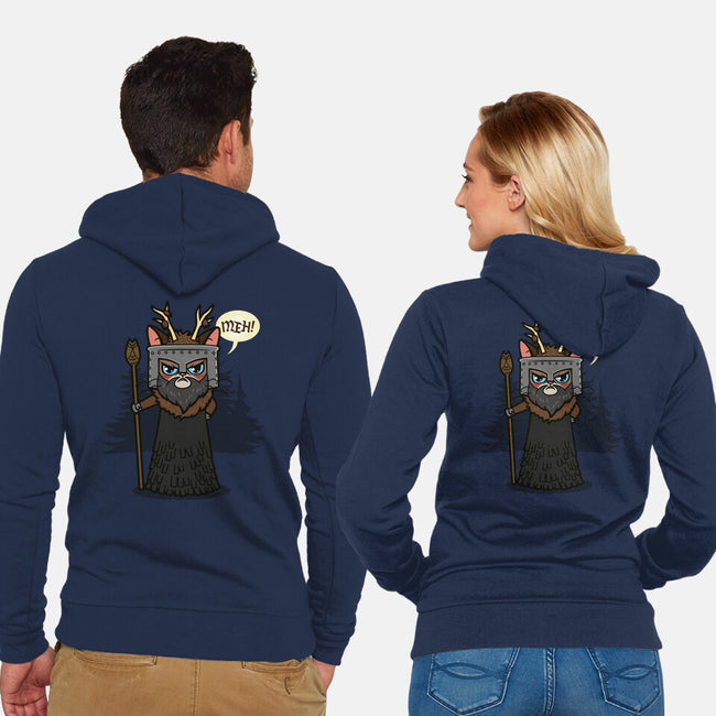 The Knight Who Says Meh-Unisex-Zip-Up-Sweatshirt-Boggs Nicolas