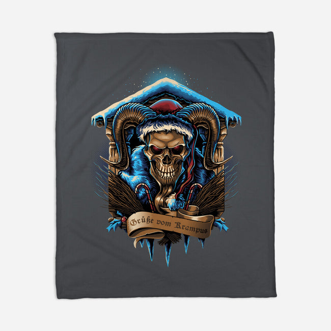 The Shrine Of Krampus-None-Fleece-Blanket-daobiwan