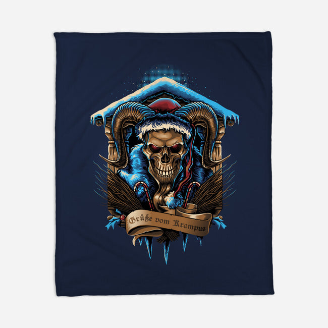 The Shrine Of Krampus-None-Fleece-Blanket-daobiwan