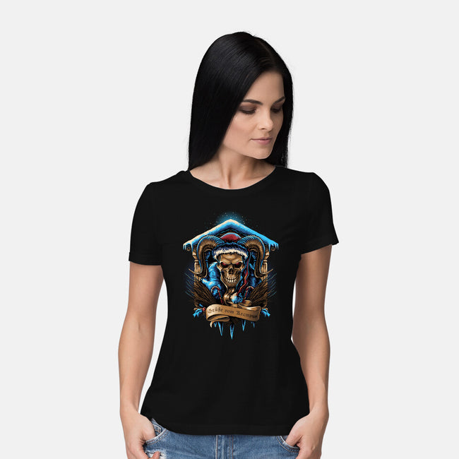 The Shrine Of Krampus-Womens-Basic-Tee-daobiwan