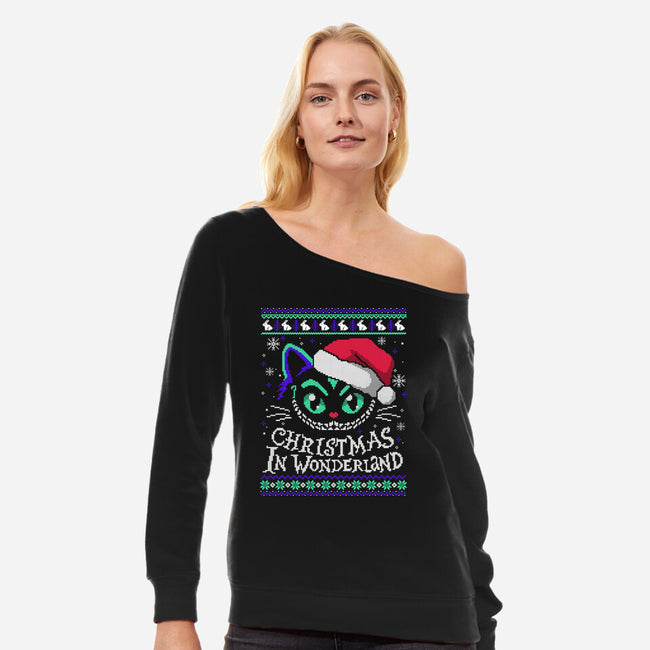 Christmas In Wonderland-Womens-Off Shoulder-Sweatshirt-NemiMakeit