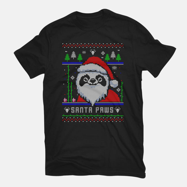 Santa Paws Christmas Panda-Unisex-Basic-Tee-constantine2454