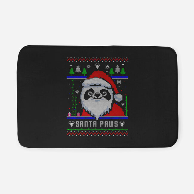 Santa Paws Christmas Panda-None-Memory Foam-Bath Mat-constantine2454