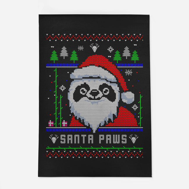 Santa Paws Christmas Panda-None-Outdoor-Rug-constantine2454