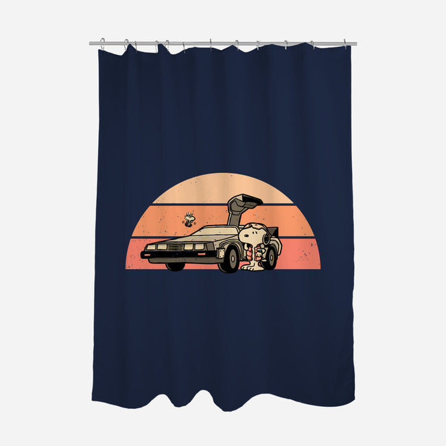 Outatime Beagle-None-Polyester-Shower Curtain-retrodivision