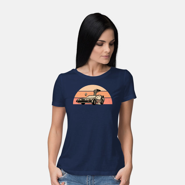 Outatime Beagle-Womens-Basic-Tee-retrodivision