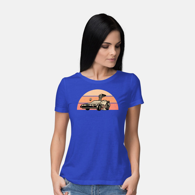 Outatime Beagle-Womens-Basic-Tee-retrodivision