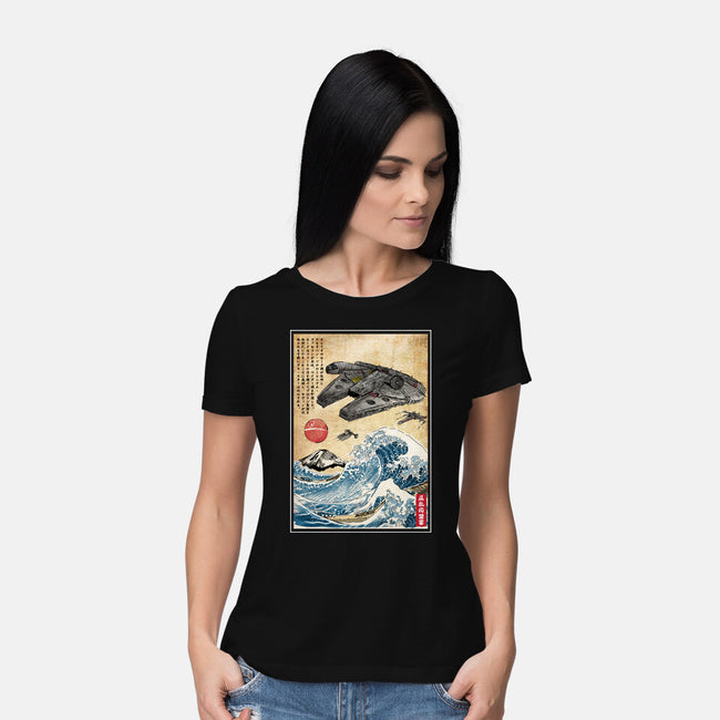 Rebels In Japan Woodblock-Womens-Basic-Tee-DrMonekers