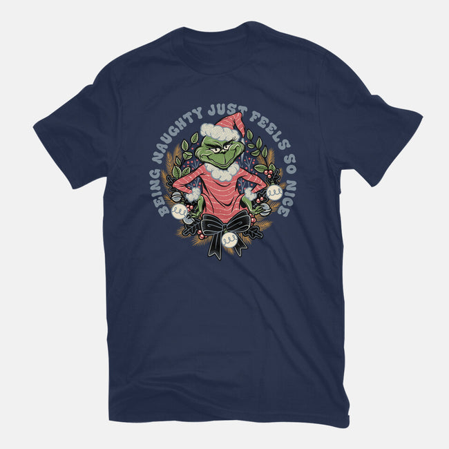 Naughty Grinch-Womens-Fitted-Tee-momma_gorilla