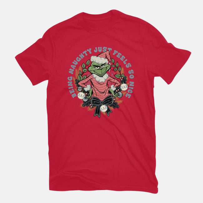 Naughty Grinch-Womens-Fitted-Tee-momma_gorilla