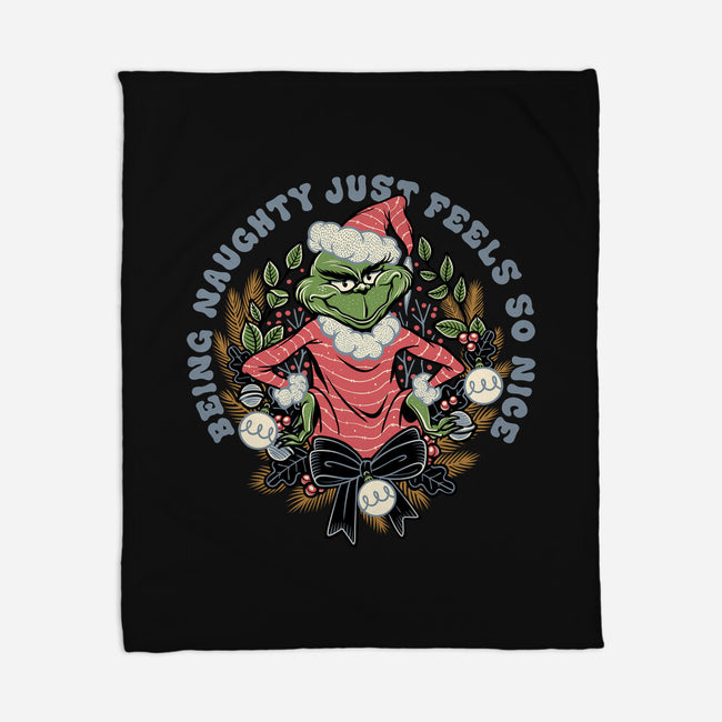 Naughty Grinch-None-Fleece-Blanket-momma_gorilla