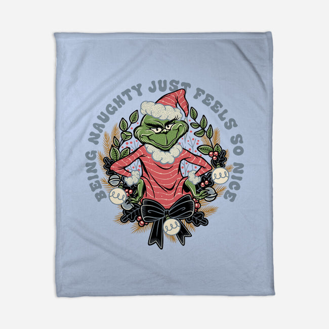 Naughty Grinch-None-Fleece-Blanket-momma_gorilla