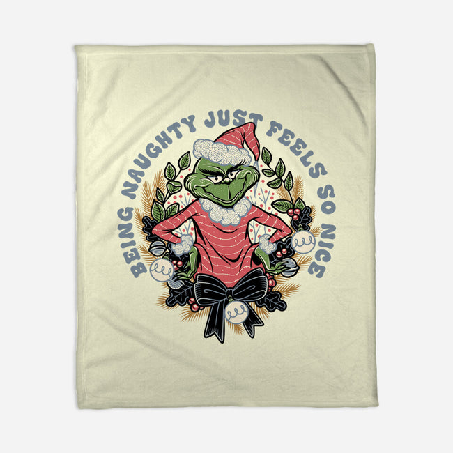 Naughty Grinch-None-Fleece-Blanket-momma_gorilla