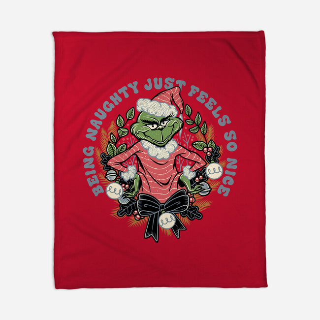 Naughty Grinch-None-Fleece-Blanket-momma_gorilla