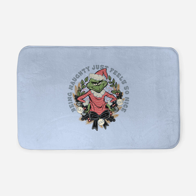 Naughty Grinch-None-Memory Foam-Bath Mat-momma_gorilla