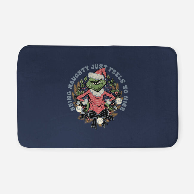 Naughty Grinch-None-Memory Foam-Bath Mat-momma_gorilla