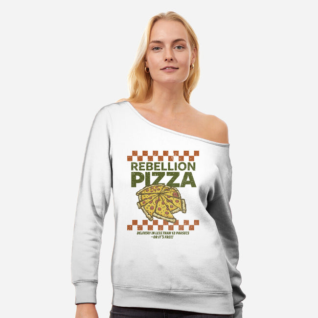 Rebellion Pizza-Womens-Off Shoulder-Sweatshirt-kg07