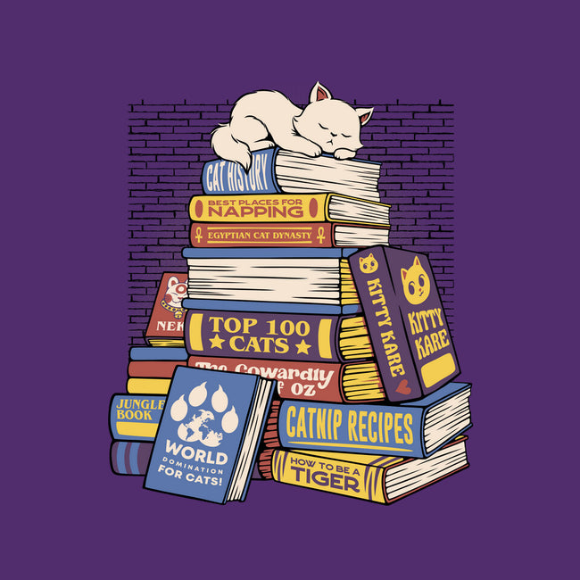 Cat Books Feline Library-None-Matte-Poster-tobefonseca