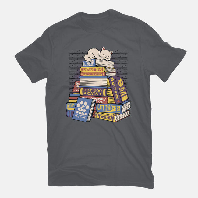 Cat Books Feline Library-Mens-Premium-Tee-tobefonseca