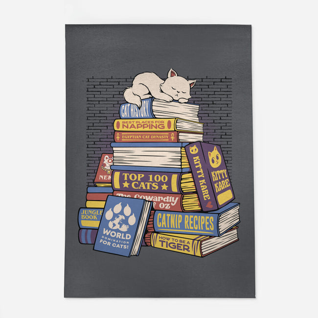 Cat Books Feline Library-None-Indoor-Rug-tobefonseca