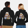 Cat Books Feline Library-Unisex-Zip-Up-Sweatshirt-tobefonseca