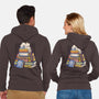 Cat Books Feline Library-Unisex-Zip-Up-Sweatshirt-tobefonseca