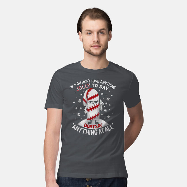 Speak Only Jolly Things-Mens-Premium-Tee-Aarons Art Room