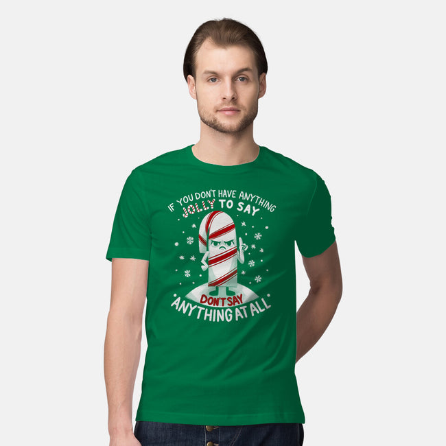 Speak Only Jolly Things-Mens-Premium-Tee-Aarons Art Room