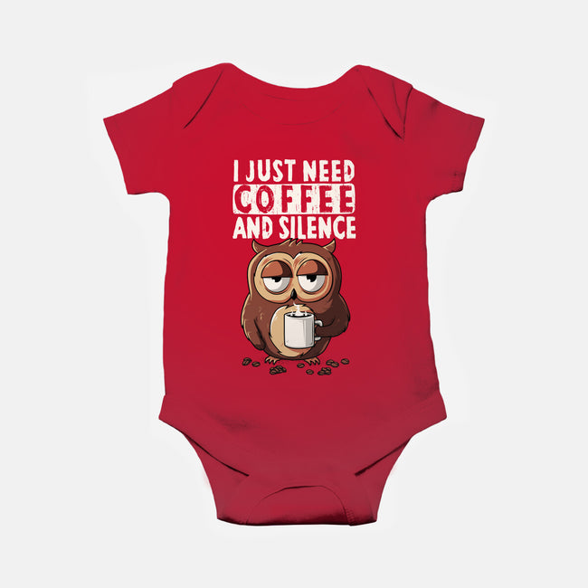 Coffee And Silence-Baby-Basic-Onesie-ducfrench