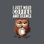 Coffee And Silence-None-Fleece-Blanket-ducfrench