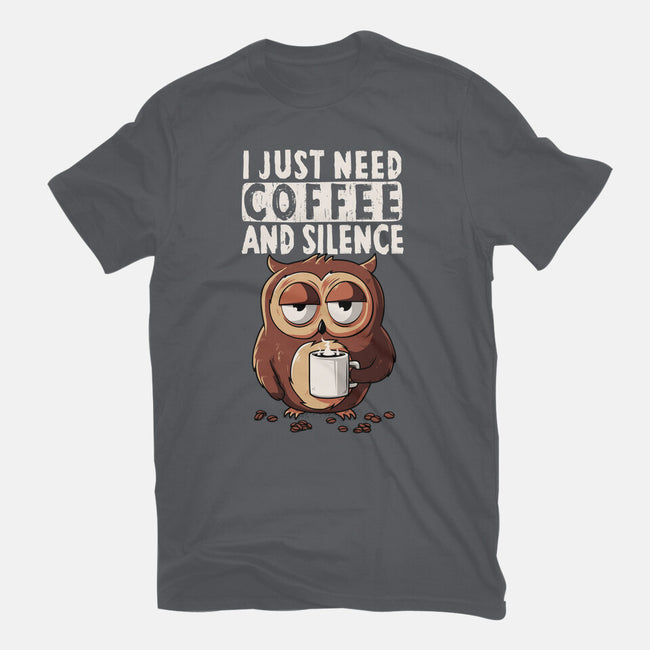 Coffee And Silence-Womens-Basic-Tee-ducfrench