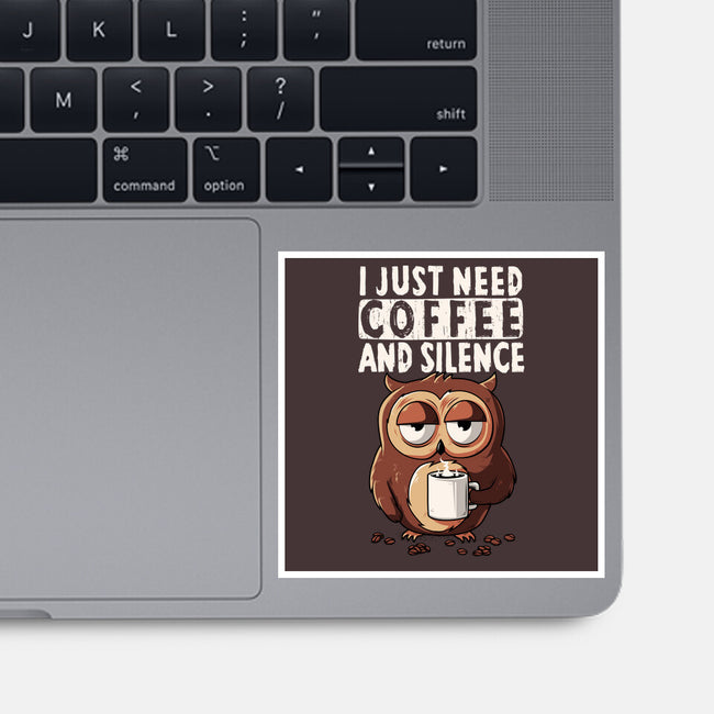 Coffee And Silence-None-Glossy-Sticker-ducfrench