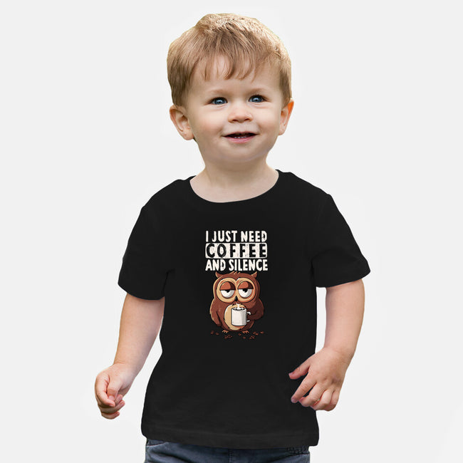 Coffee And Silence-Baby-Basic-Tee-ducfrench