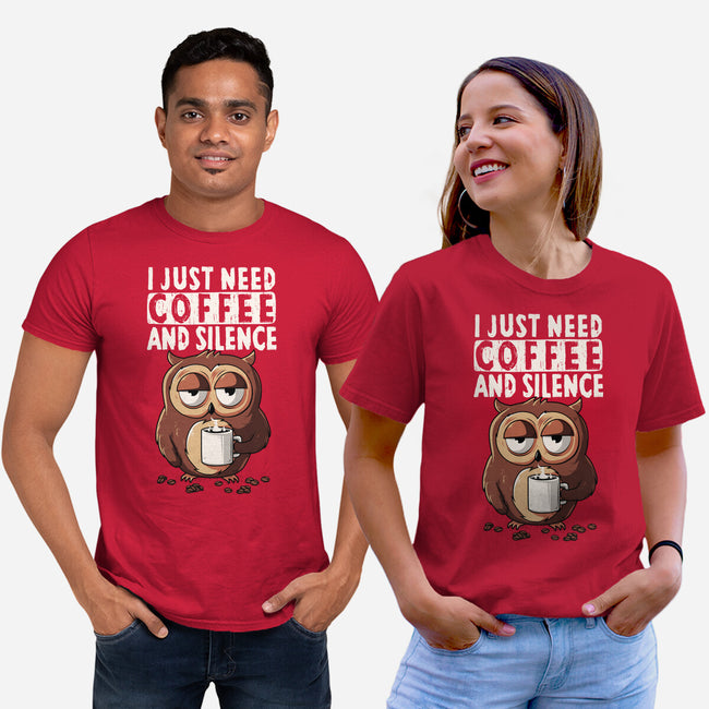 Coffee And Silence-Unisex-Basic-Tee-ducfrench