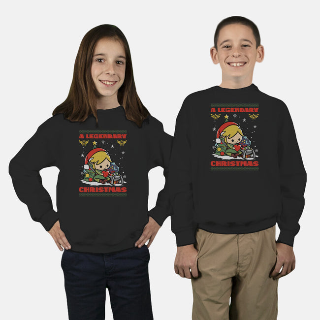 Legendary Christmas-Youth-Crew Neck-Sweatshirt-fanfabio