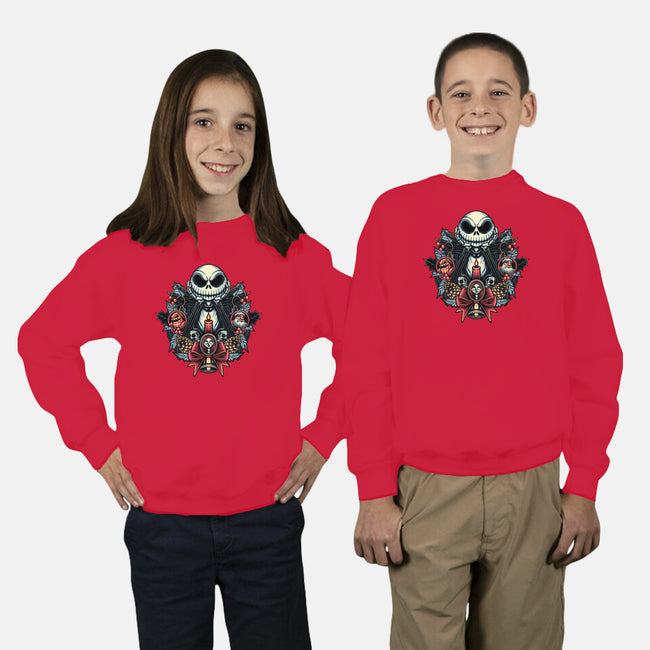 Christmas Jack-Youth-Crew Neck-Sweatshirt-momma_gorilla