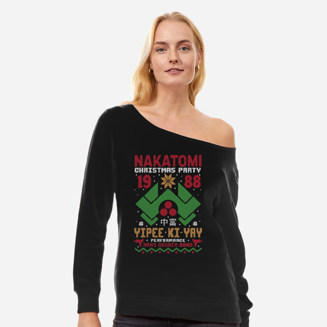 Nakatomi Christmas Party-Womens-Off Shoulder-Sweatshirt-Tronyx79