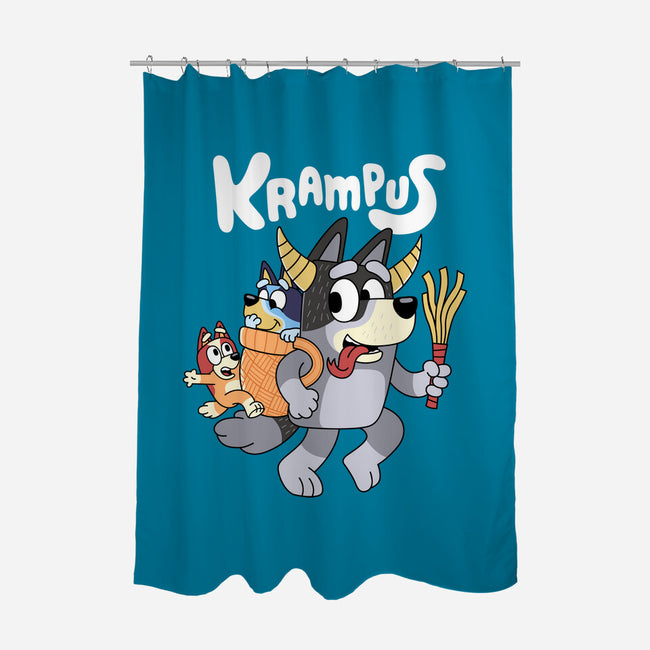 Krampus Bluey-None-Polyester-Shower Curtain-Nemons