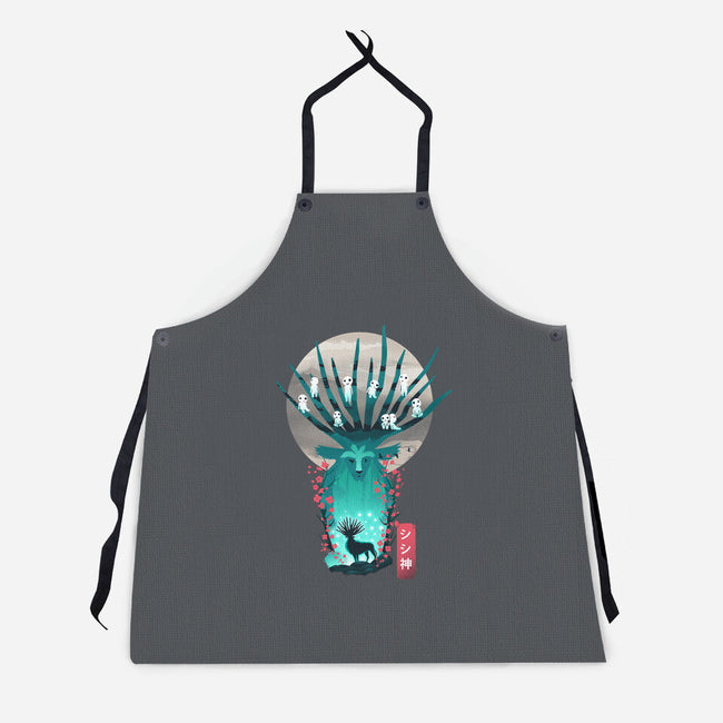 Deer God-Unisex-Kitchen-Apron-dandingeroz