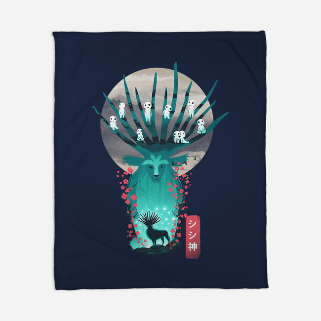 Deer God-None-Fleece-Blanket-dandingeroz