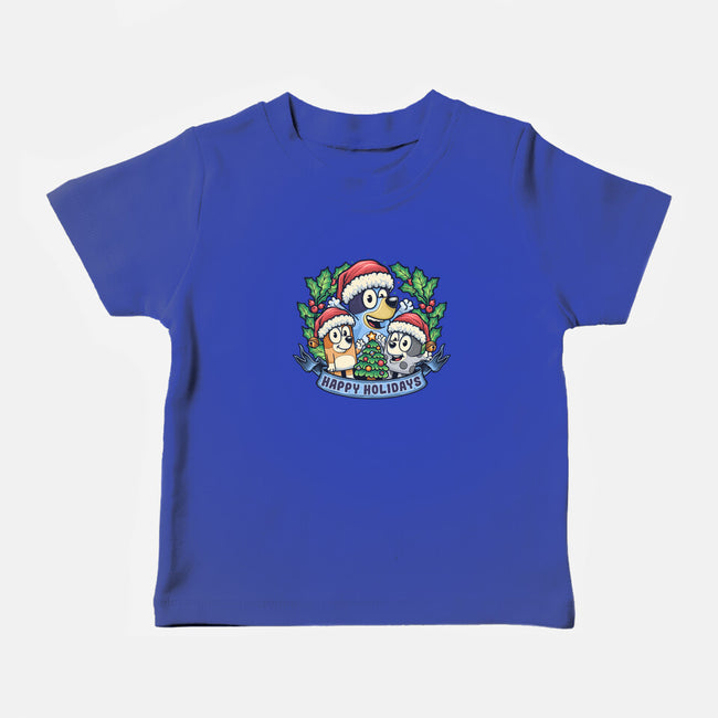 Bluey Holidays-Baby-Basic-Tee-momma_gorilla