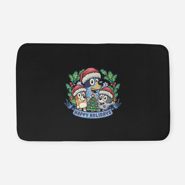 Bluey Holidays-None-Memory Foam-Bath Mat-momma_gorilla