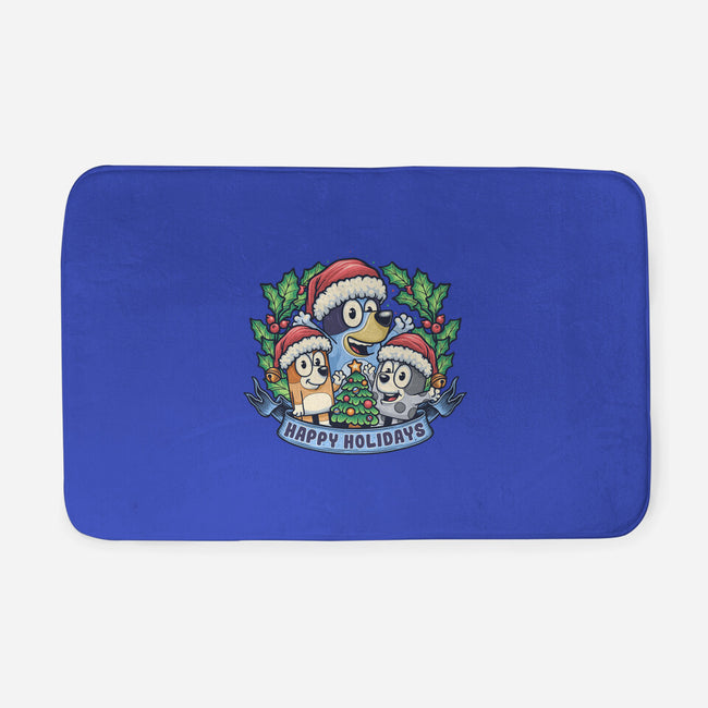 Bluey Holidays-None-Memory Foam-Bath Mat-momma_gorilla