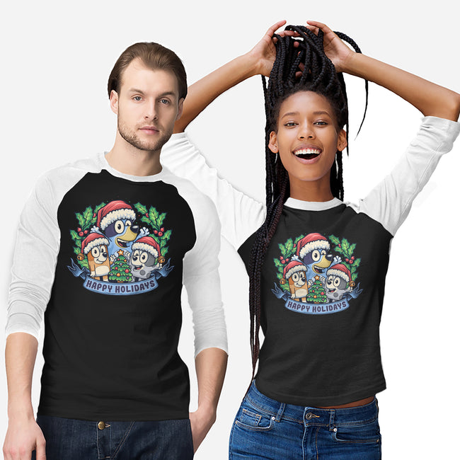 Bluey Holidays-Unisex-Baseball-Tee-momma_gorilla