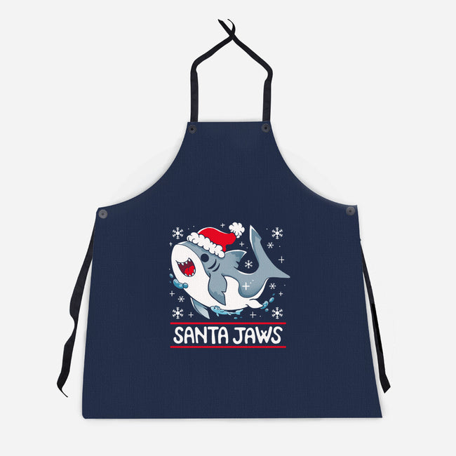 Santa Jaws-Unisex-Kitchen-Apron-Vallina84