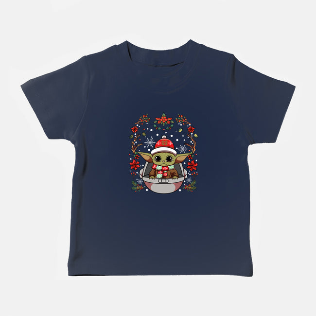 Christmas Yoda-Baby-Basic-Tee-JamesQJO