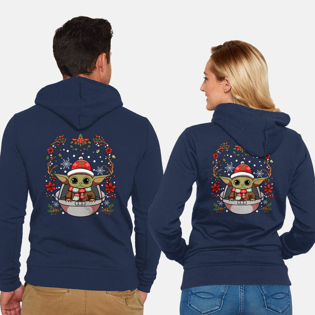 Christmas Yoda-Unisex-Zip-Up-Sweatshirt-JamesQJO