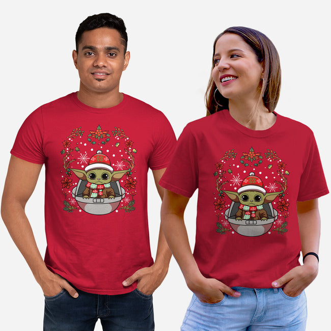 Christmas Yoda-Unisex-Basic-Tee-JamesQJO