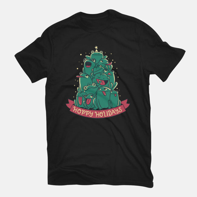 Hoppy Holidays-Mens-Basic-Tee-Aarons Art Room