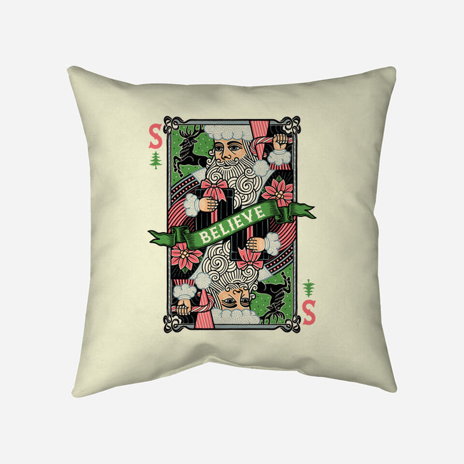 Believe Card-None-Removable Cover-Throw Pillow-momma_gorilla